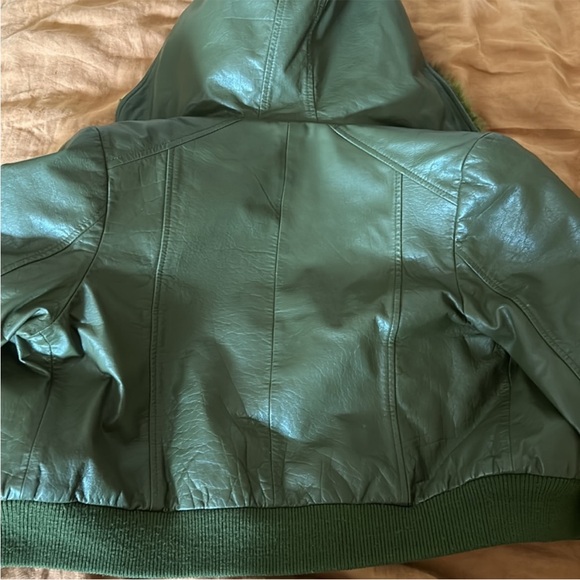 Olive green Frye bomber jacket - Picture 2 of 3